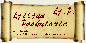 Ljiljan Paskulović vizit kartica